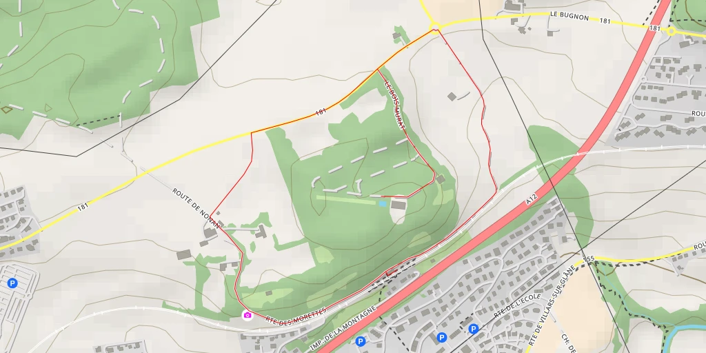 Map of the trail for Le Bois Murat - Le Bois Murat