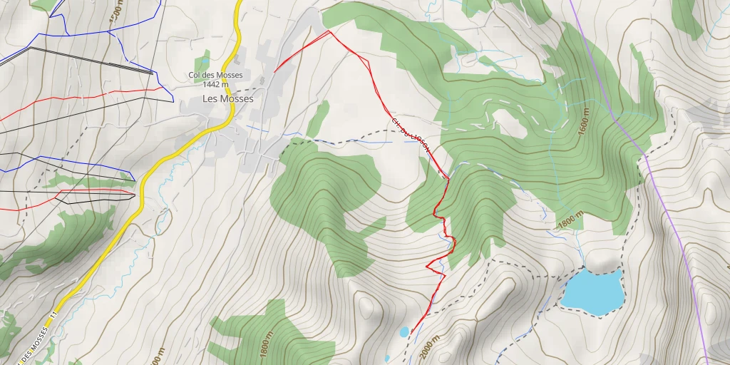 Map of the trail for Chemin du Lioson - Ormont-Dessous