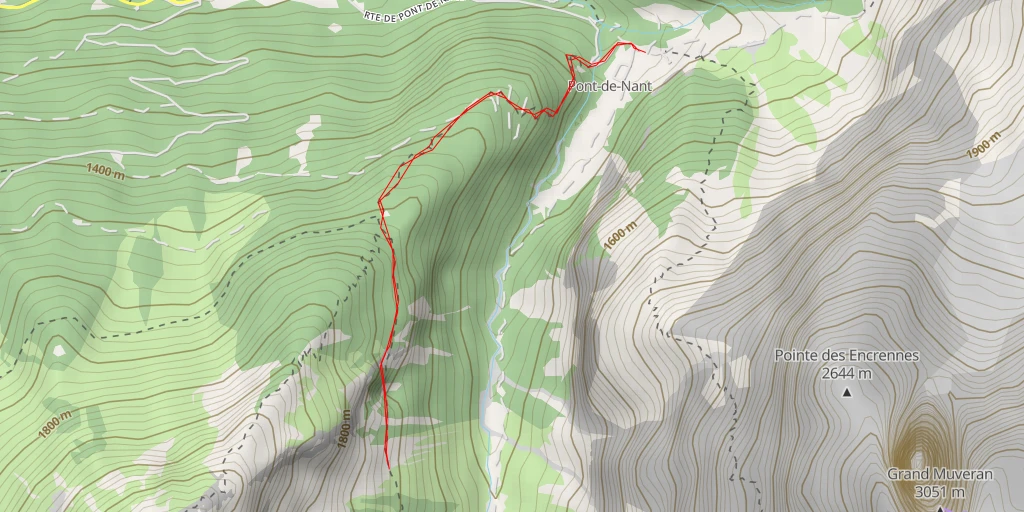 Map of the trail for Avançon de Nant