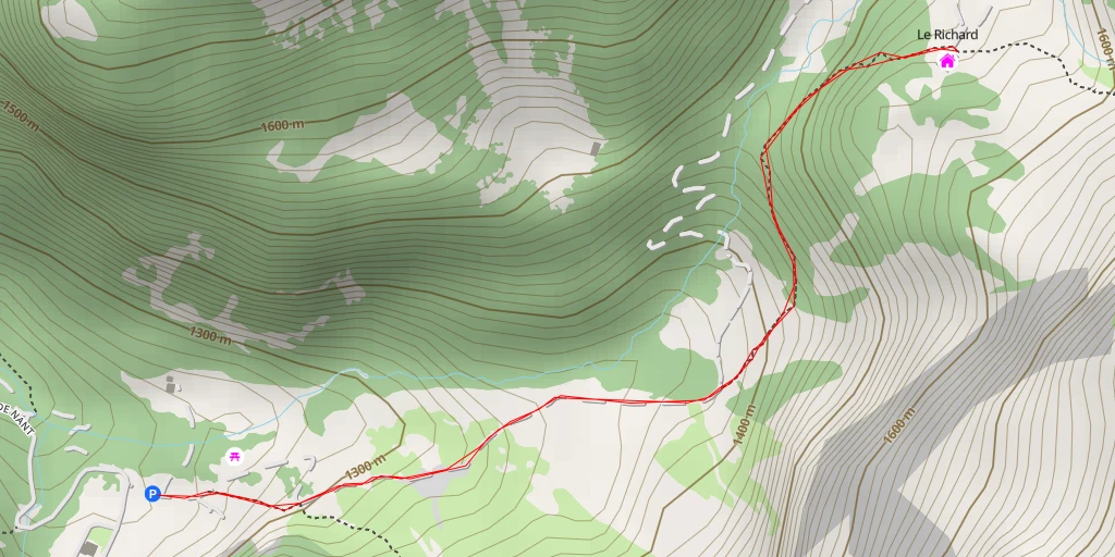 Carte de l'itinéraire :  Le Richard