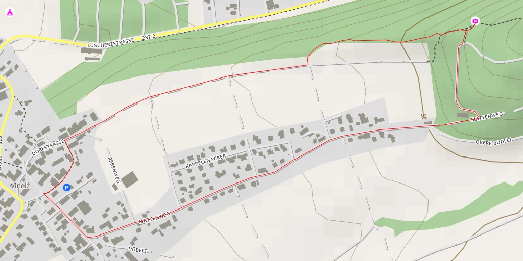 Map of the trail for Mattenweg