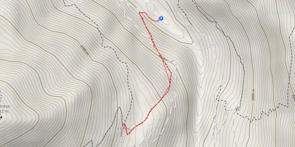 Map of the trail for La Peule