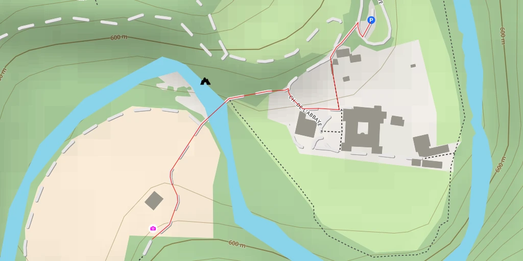 Map of the trail for Chemin de l'Abbaye