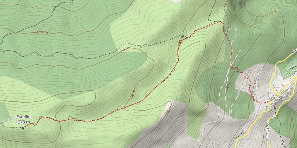 Map of the trail for L'Estellier