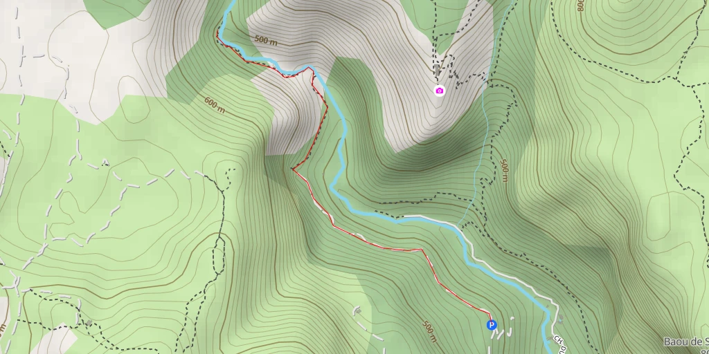 Map of the trail for Source captée des Sourcets - Chemin du Campiou