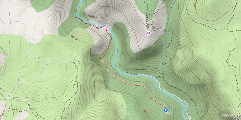 Map of the trail for Source captée des Sourcets - Chemin du Campiou