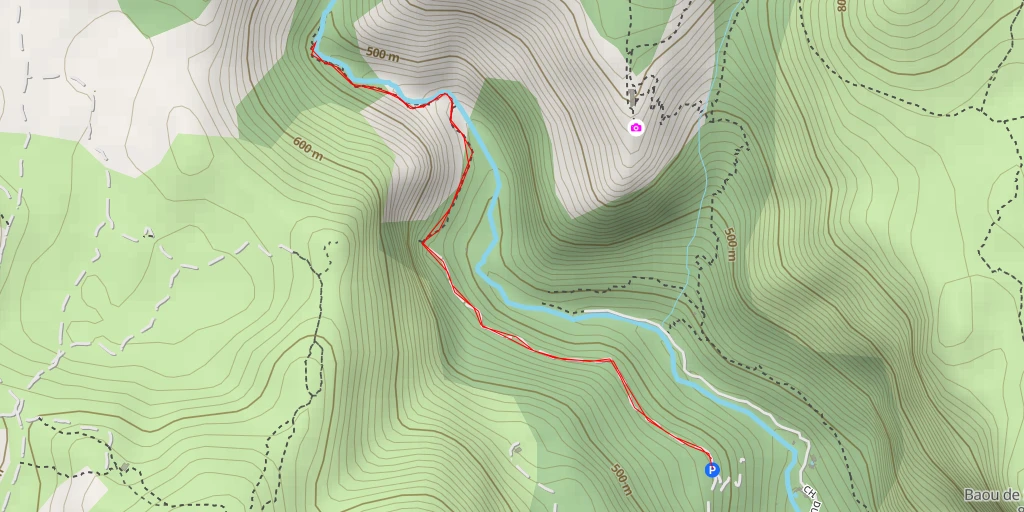 Map of the trail for Source captée des Sourcets - Chemin du Campiou