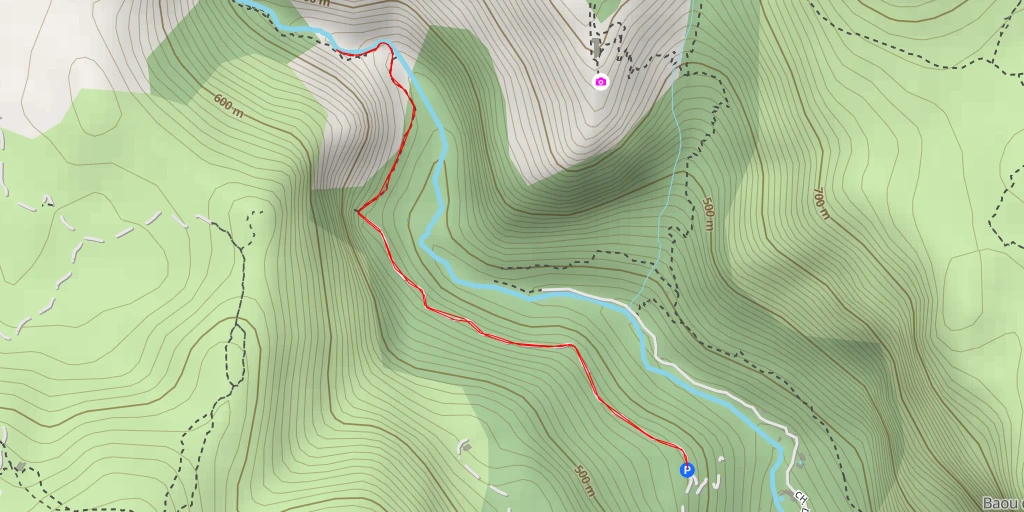 Map of the trail for Source captée des Sourcets - Chemin du Campiou