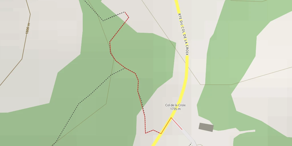 Map of the trail for Col de la Croix