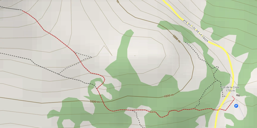 Map of the trail for Pyramides de Gypse - Ollon VD