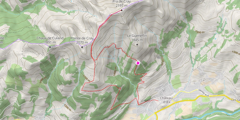 Map of the trail for Pra de Cray