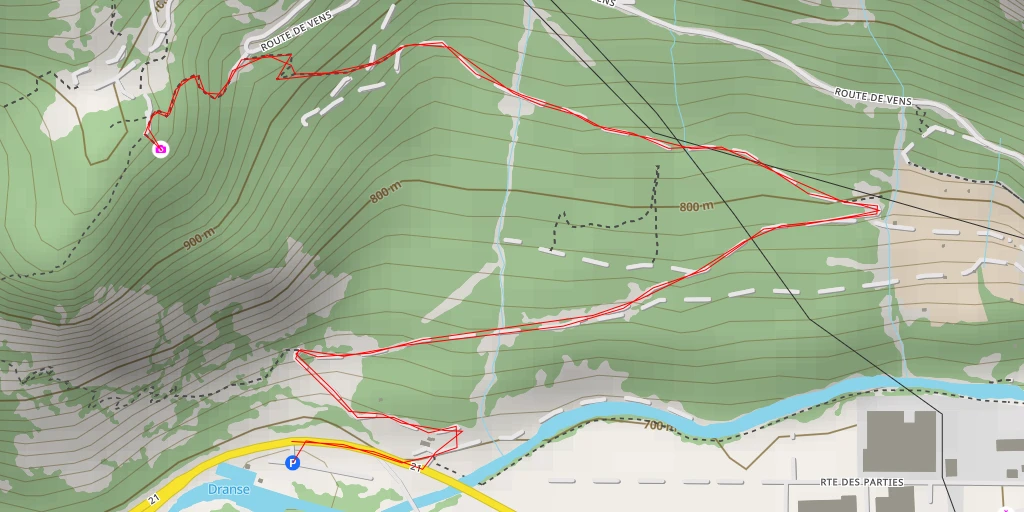 Map of the trail for La Médille