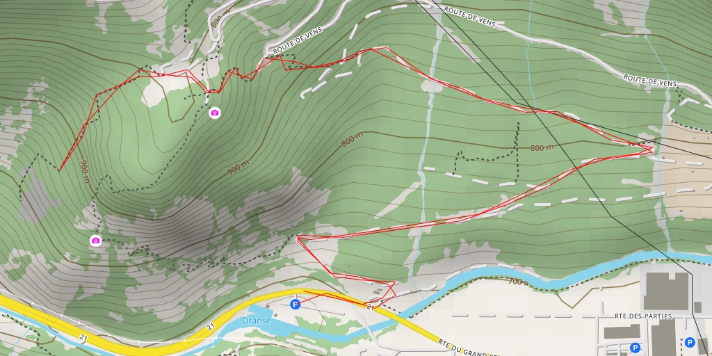 Map of the trail for N21;21