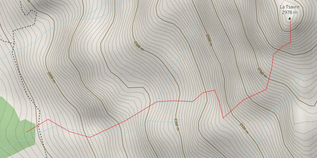 Map of the trail for La Tsavre / Mont Ferret "Tire-au-flanc"