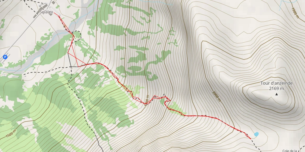 Carte de l'itinéraire :  Les Essets