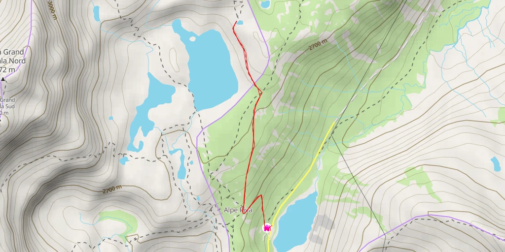 Carte de l'itinéraire :  Ceresole Reale