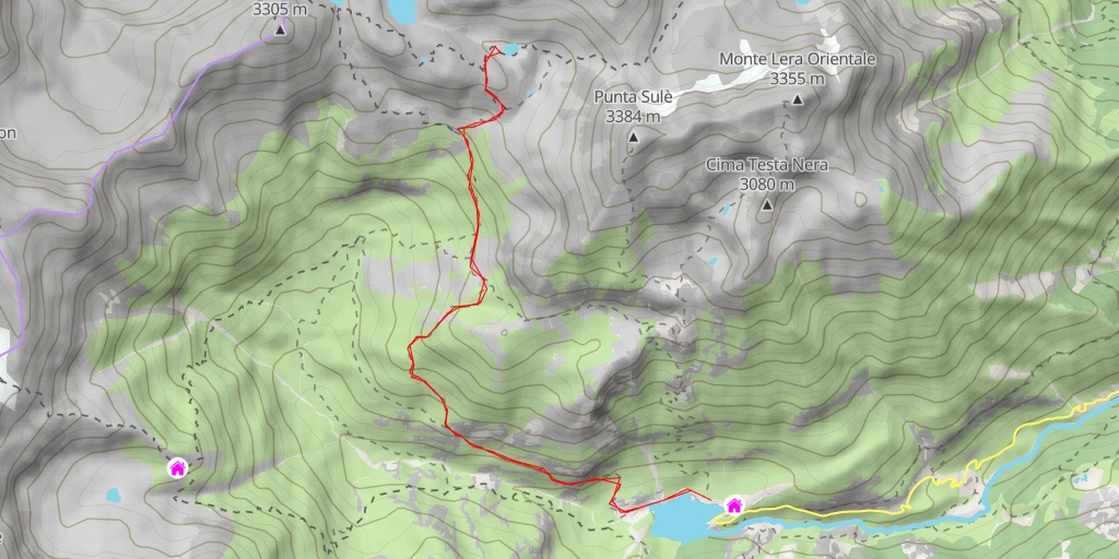 Carte de l'itinéraire :  Le Gavie