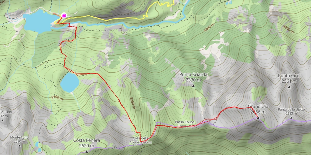 Map of the trail for Grand'Uia