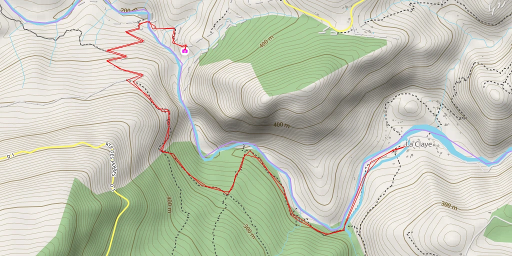 Map of the trail for Pont de la Cerise