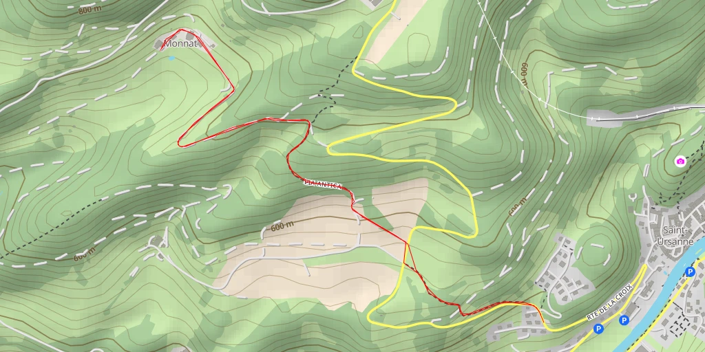 Carte de l'itinéraire :  Via antica - Clos du Doubs