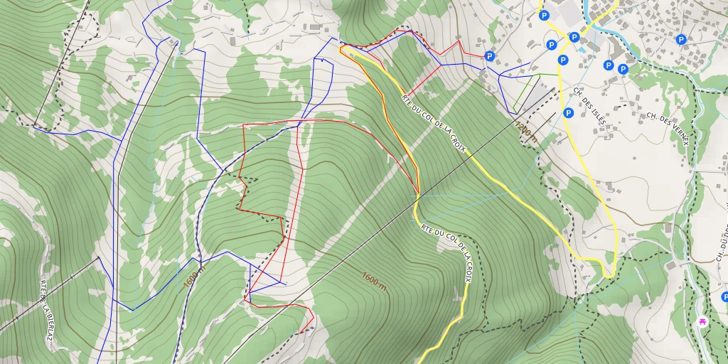 Map of the trail for Route de la Bierlaz - Route de la Bierlaz - Ormont-Dessus