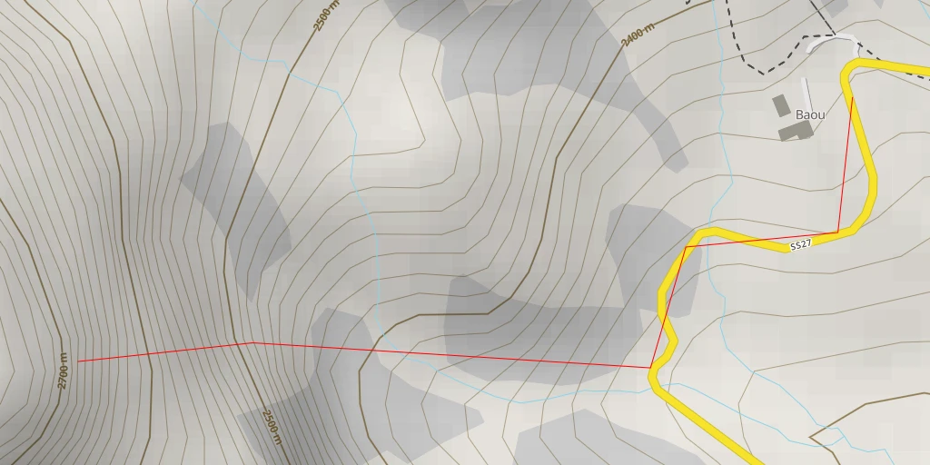 Map of the trail for Pain de Sucre Antécime 2796 m - Face ENE - La banda degli onesti