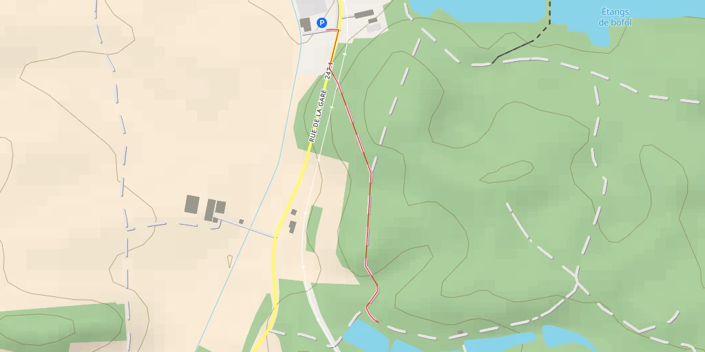 Map of the trail for Rue de la Gare - Rue de la Gare - Basse-Vendline