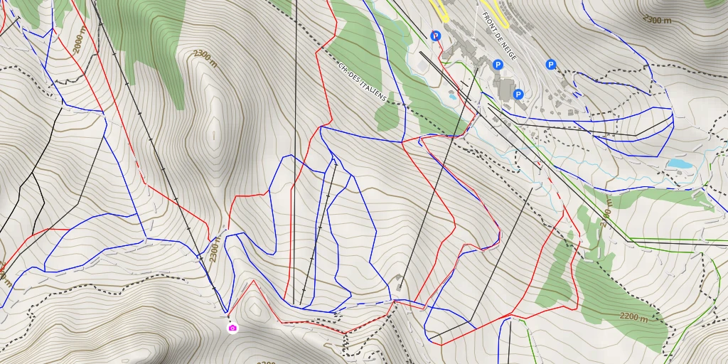 Map of the trail for Col de la Valette