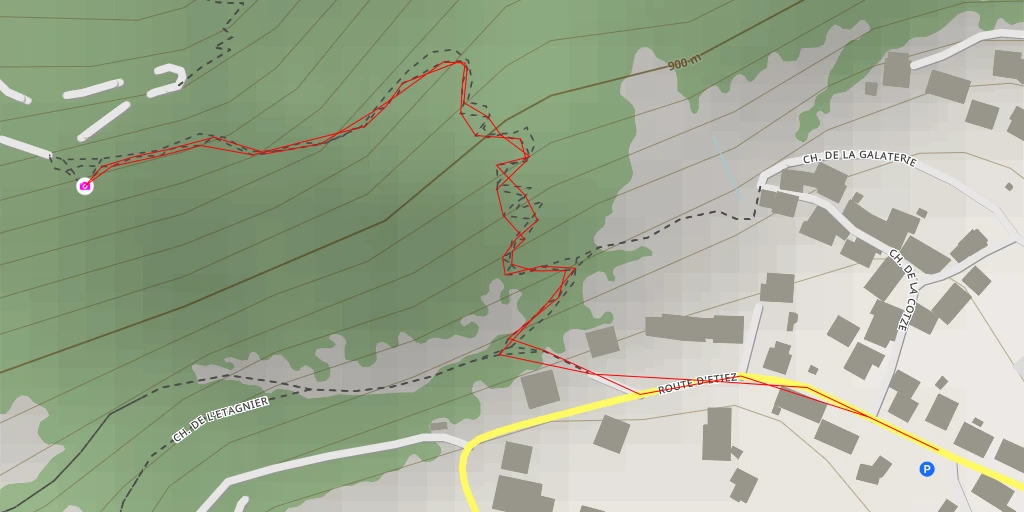 Map of the trail for Chemin de l'Etagnier