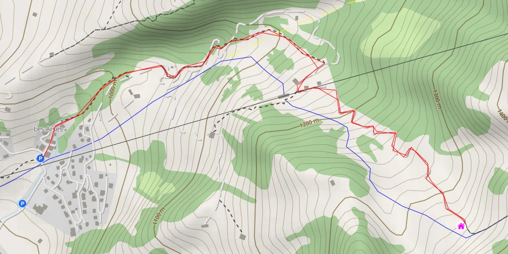 Map of the trail for Gros Ganet