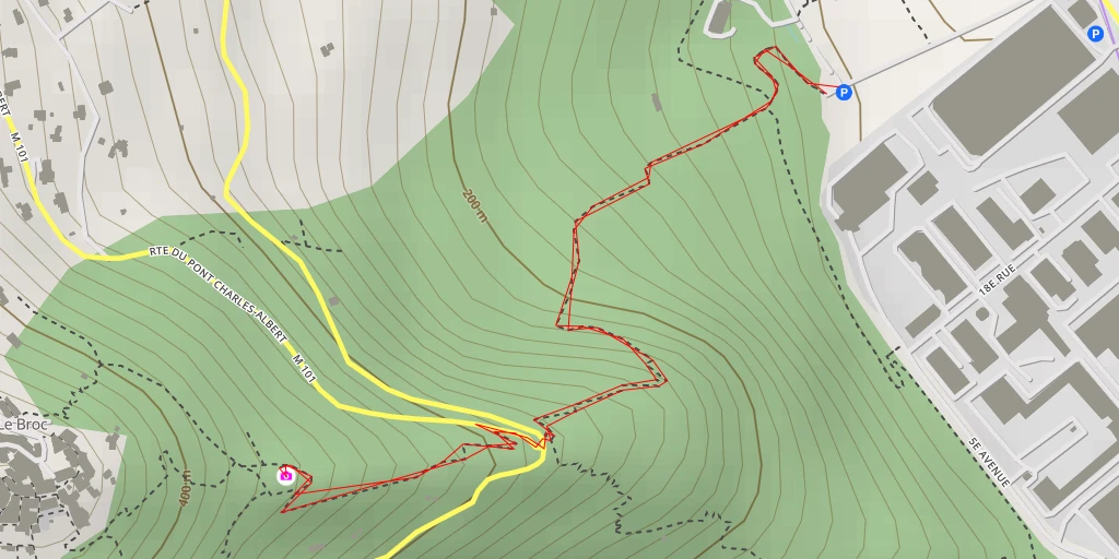 Map of the trail for Circuit des Moulins