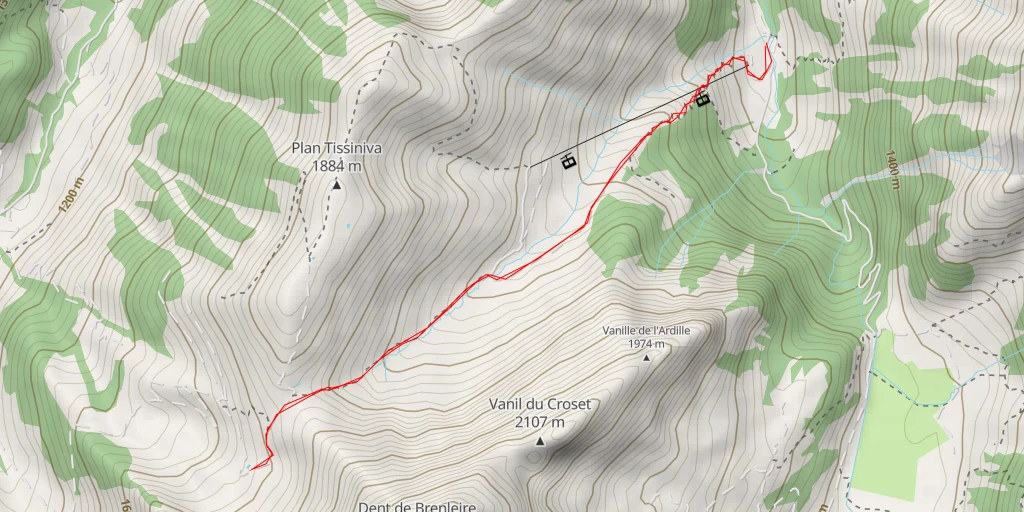 Map of the trail for Tissiniva de Motélon - Tissiniva de Motélon - Val-de-Charmey