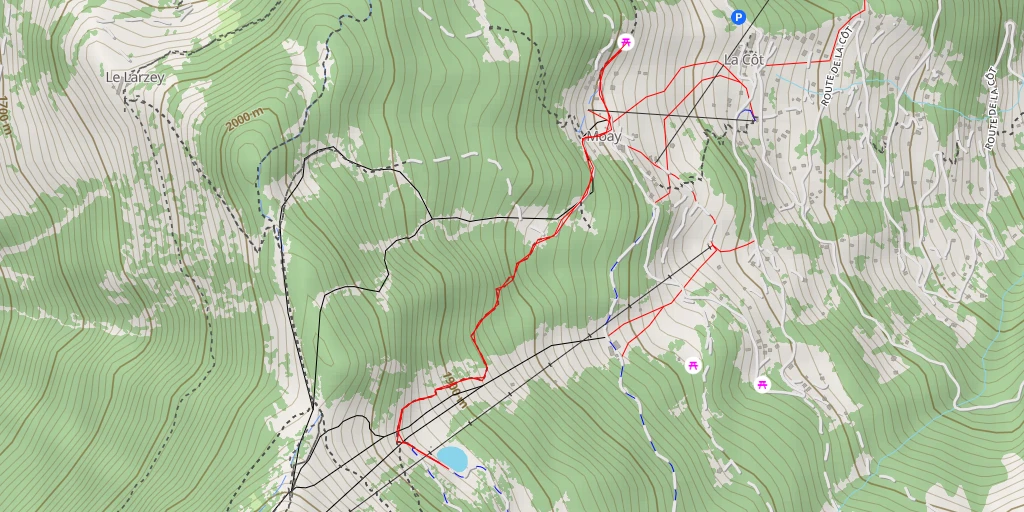 Map of the trail for Chemin de Moay - Chemin de Moay