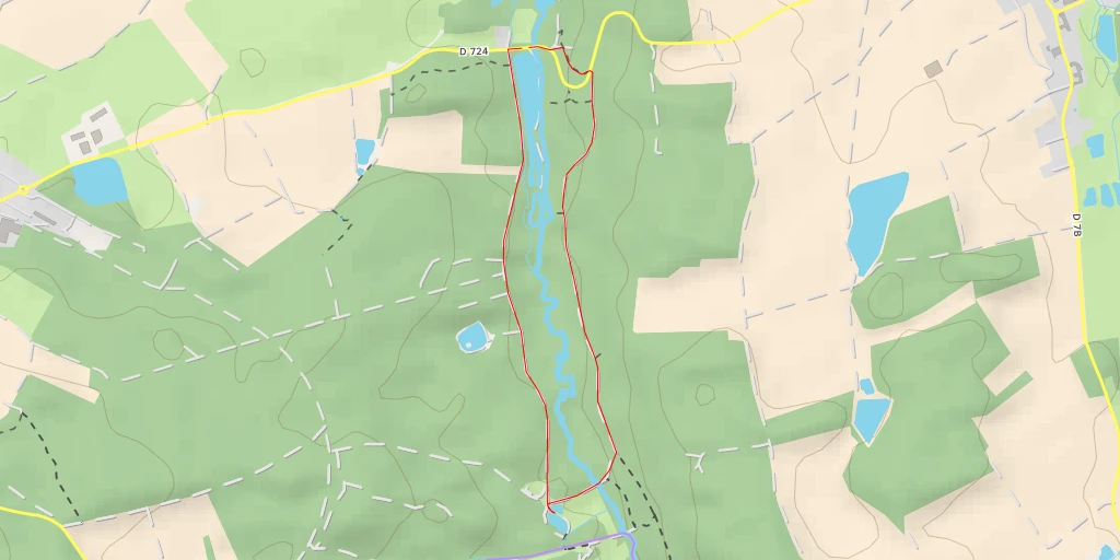 Carte de l'itinéraire :  111A - D 411 - Basse-Vendline