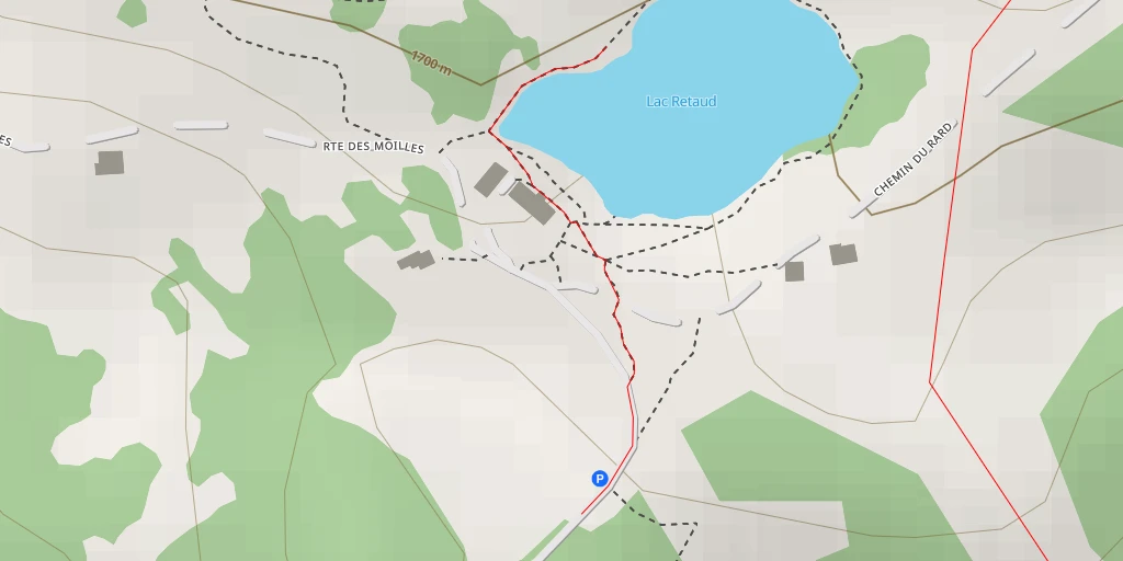 Map of the trail for Lac Retaud