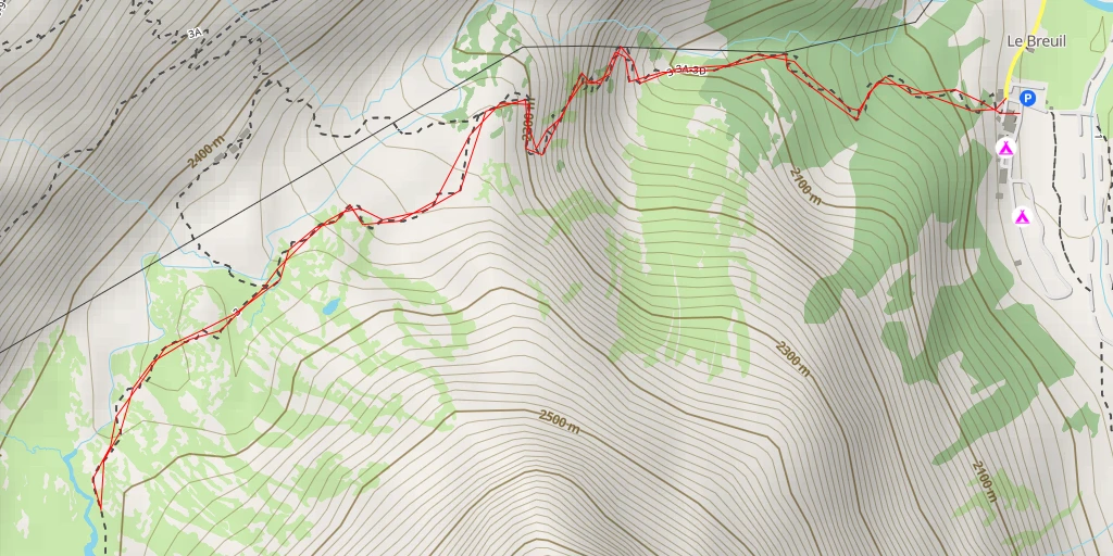 Map of the trail for Strada regionale della Valsavarenche - Valsavarenche