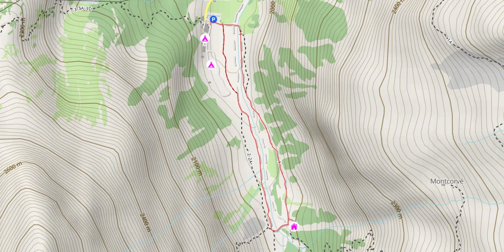 Carte de l'itinéraire :  Rifugio Tetras Lyre