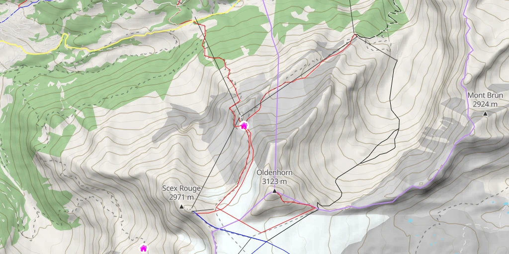 Carte de l'itinéraire :  Oldenhorn