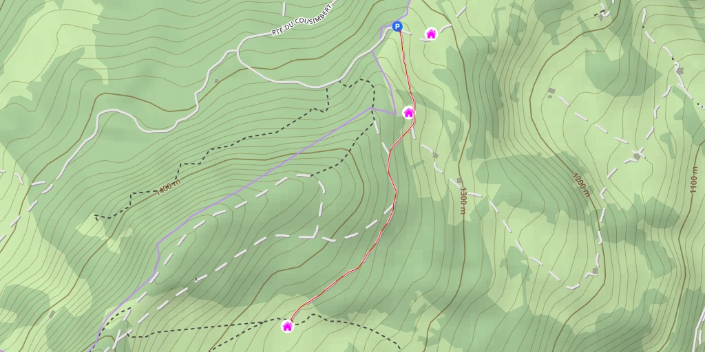 Map of the trail for Wusta