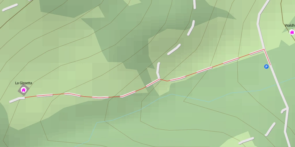 Carte de l'itinéraire :  La Gissetta