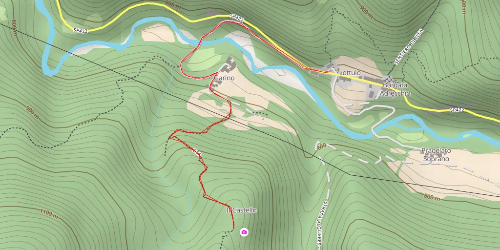 Map of the trail for Il Castello - San Damiano Macra