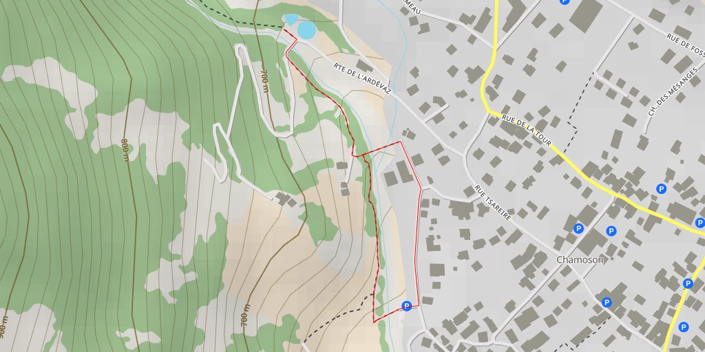 Map of the trail for Route de l'Ardévaz - Route de l'Ardévaz