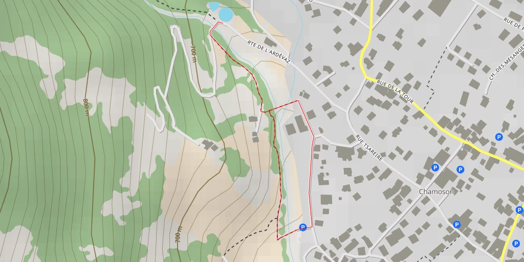 Map of the trail for Route de Châtelard - Route de Châtelard