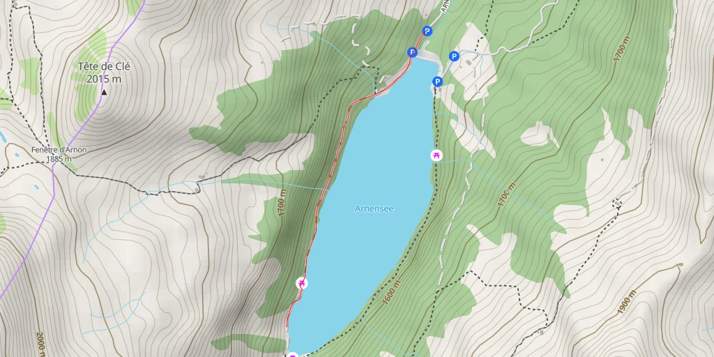 Map of the trail for Arnensee