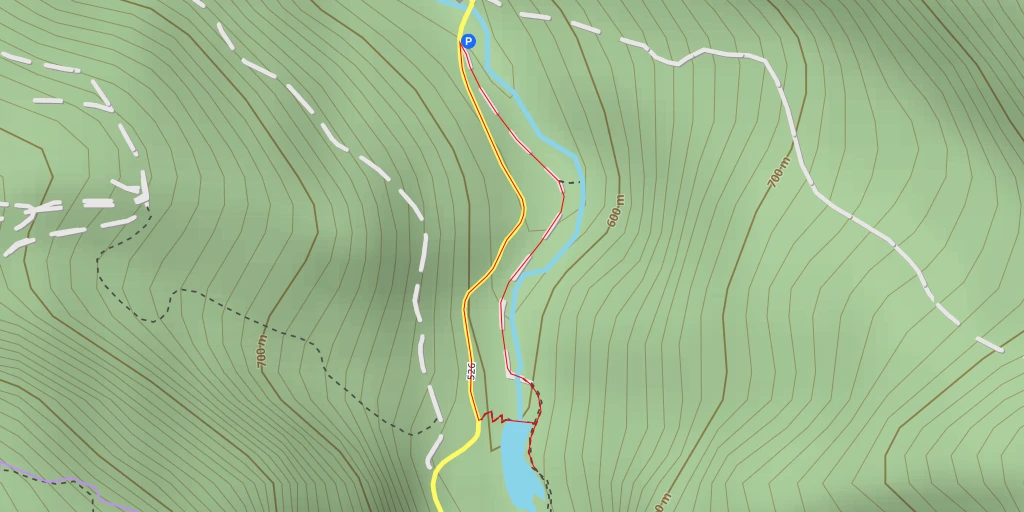 Map of the trail for Lac Vert