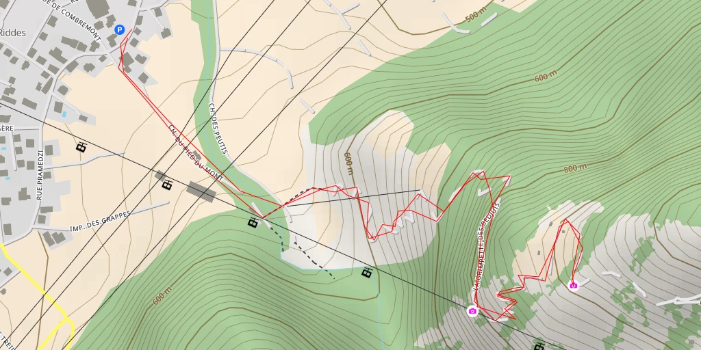 Map of the trail for La Grimpette des Bedjuis