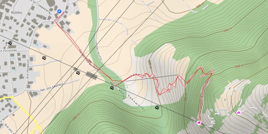 Map of the trail for Téléphérique Riddes - Isérables - Riddes