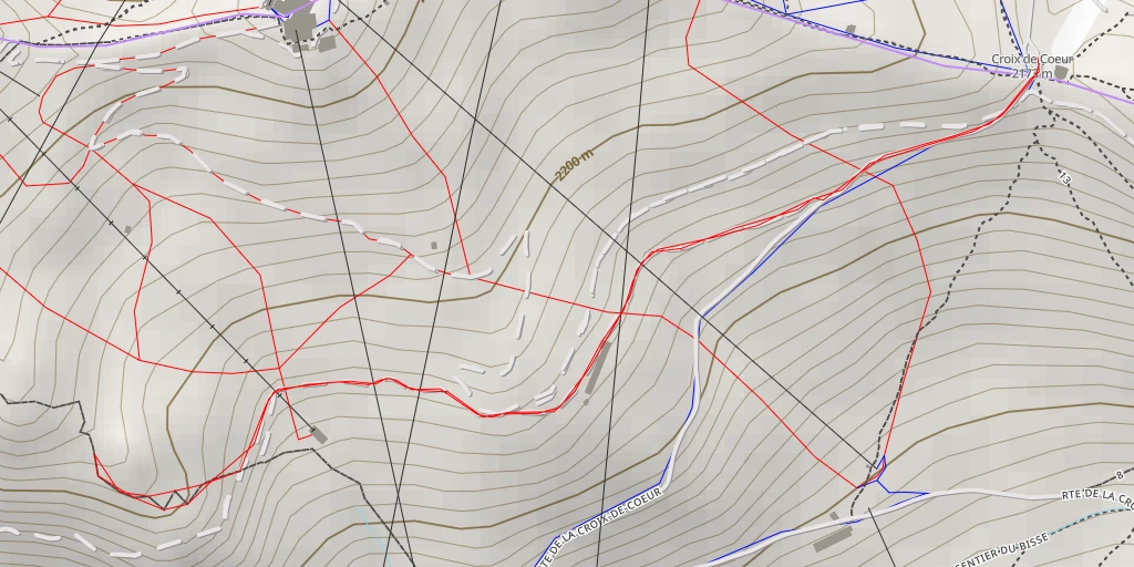 Map of the trail for Tournelle