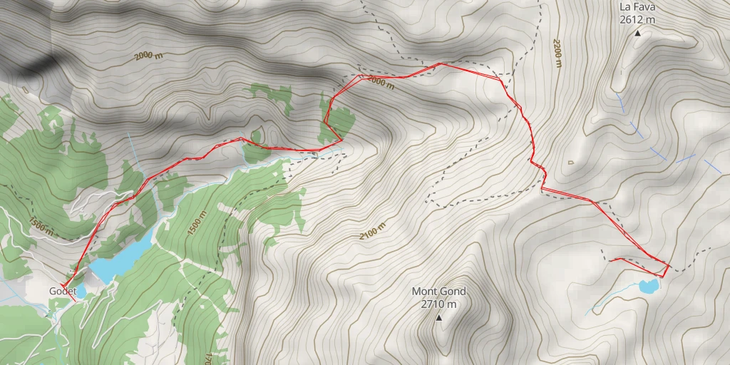 Map of the trail for Bisse de la Tsandra - Conthey