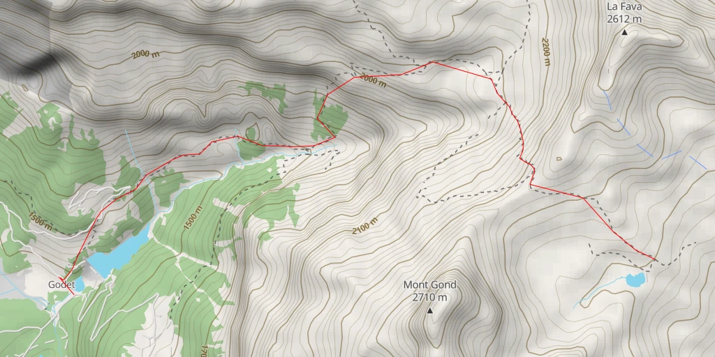 Map of the trail for Bisse de la Tsandra - Conthey